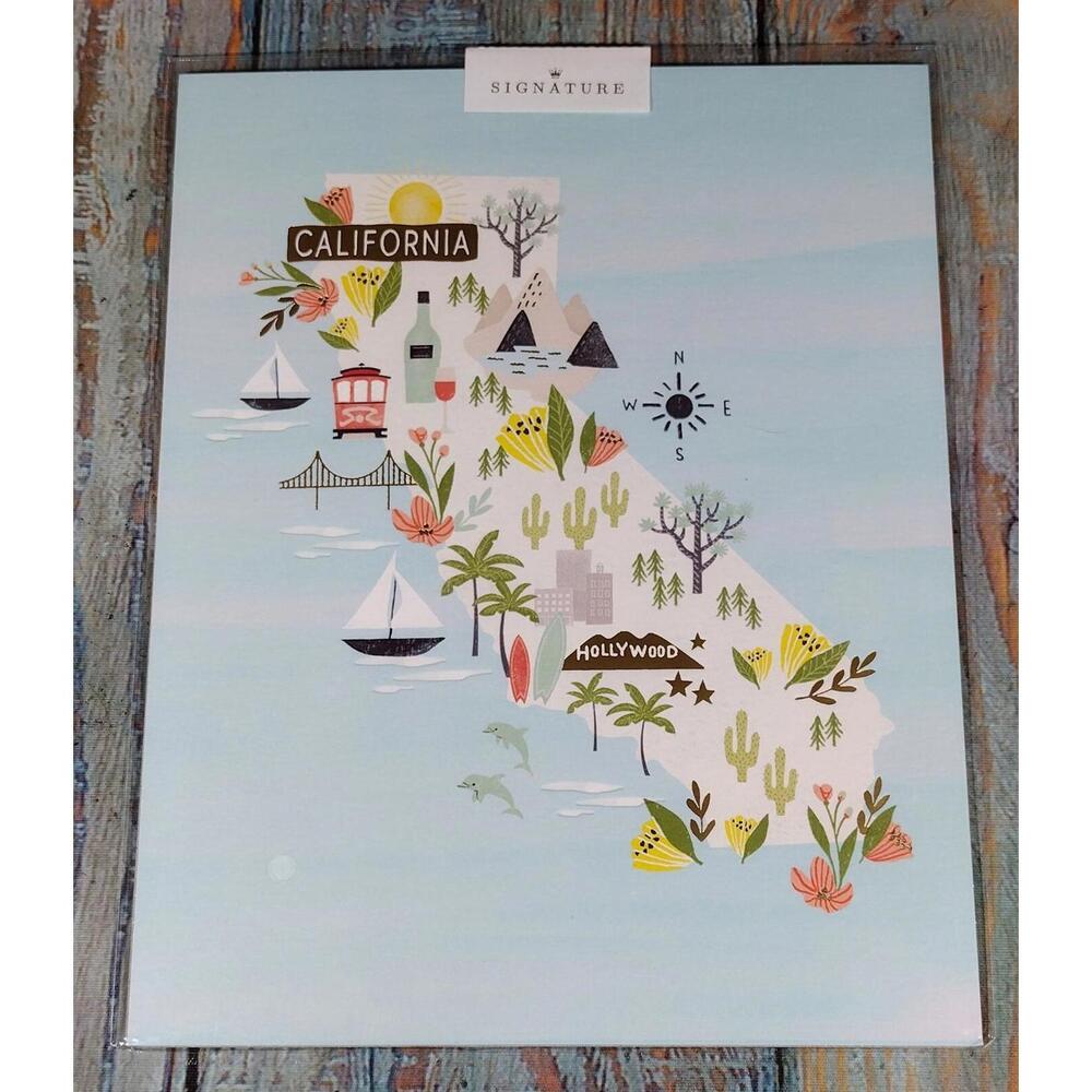 California‎ Themed Wall Art - 8 x 10 Inches